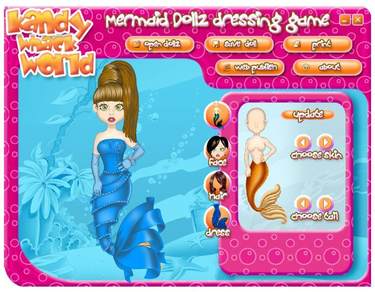 mermaid dress up games , mermaid games.