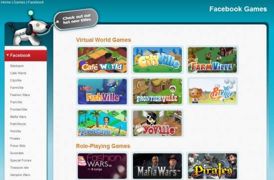 facebook games. With Zynga's latest Facebook game Cityville topping the charts as the most 