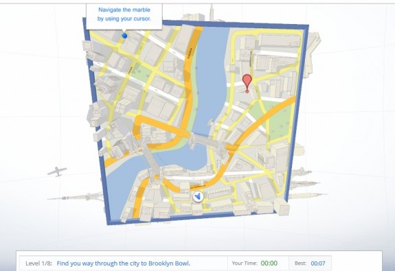Google Maps Cube game