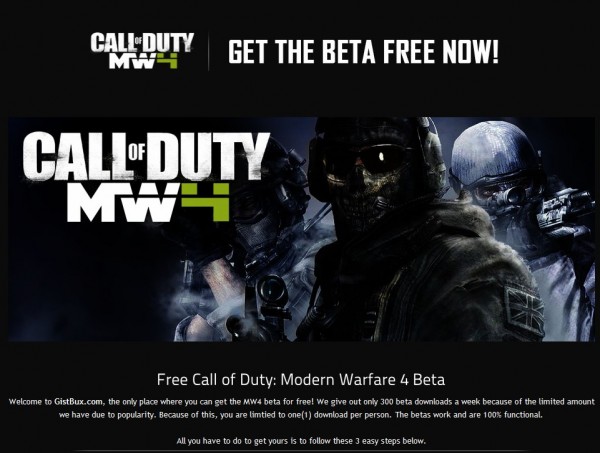 Modern Warfare 4 Beta